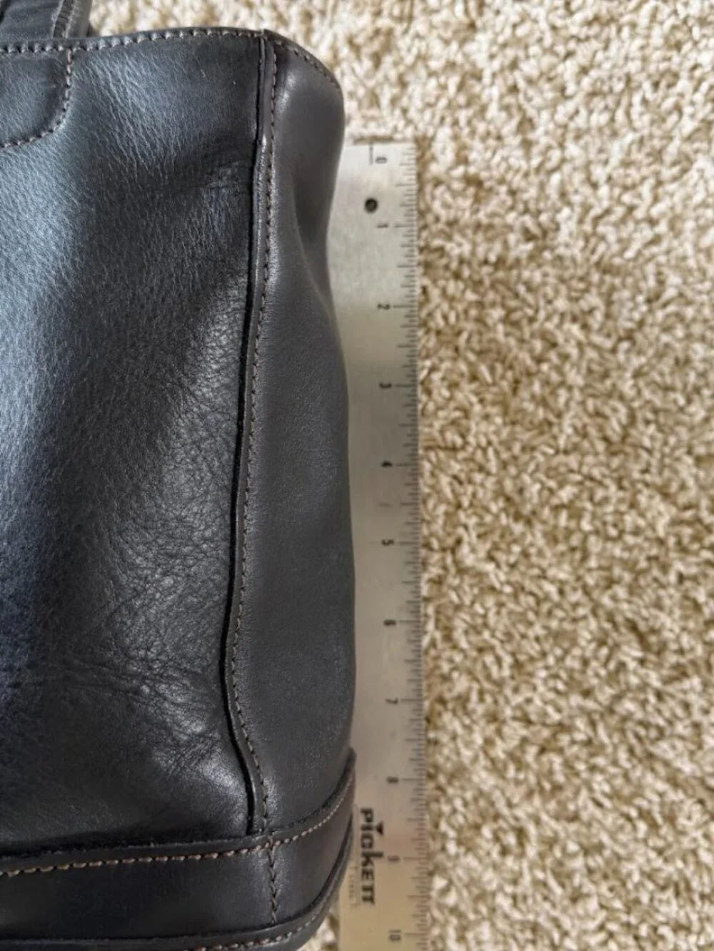 Vintage Black Leather Coach Bleecker Satchel - Picture 4 of 8
